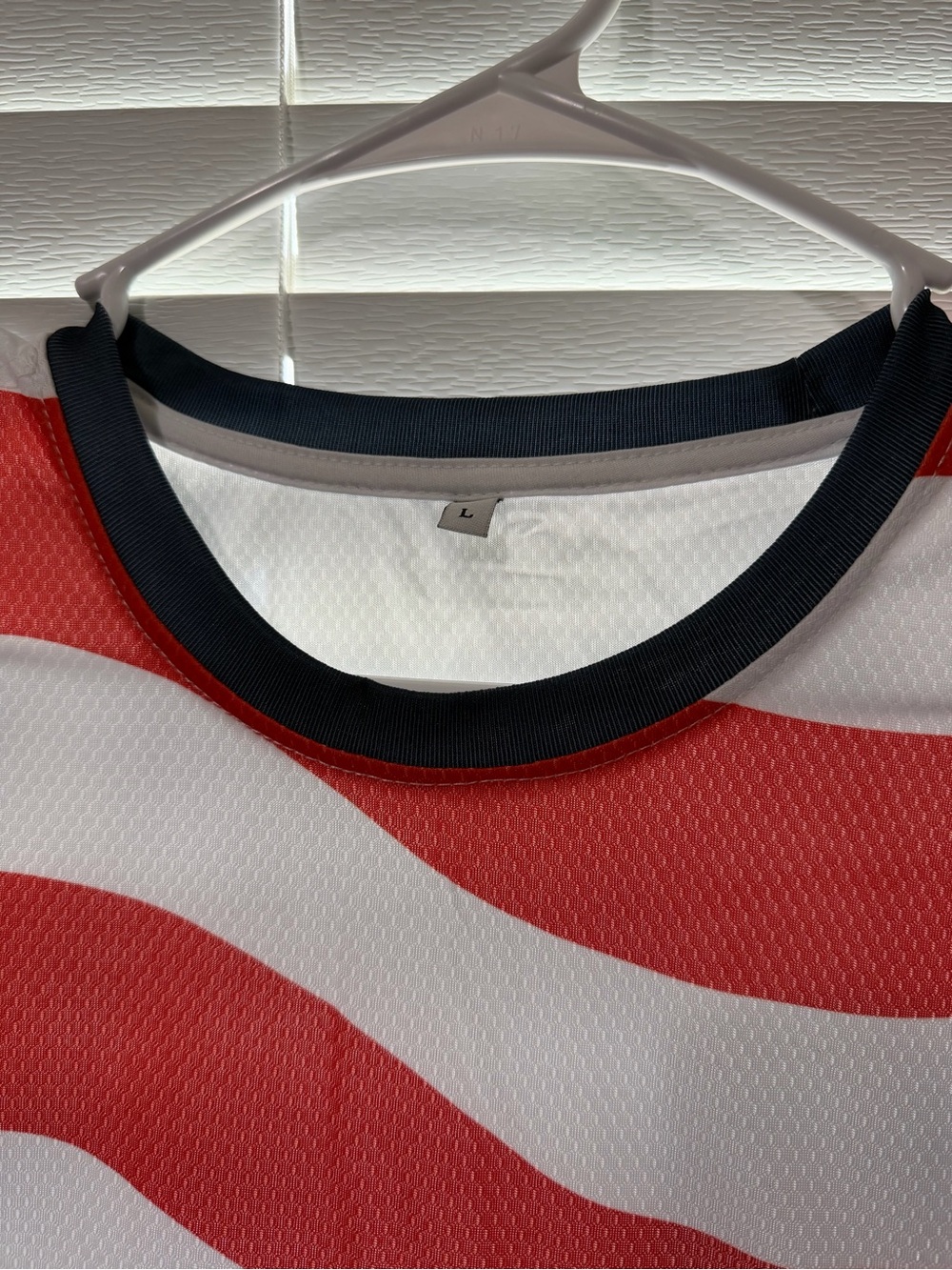 USA Red & White Striped Soccer Tee - Picture 7 of 8